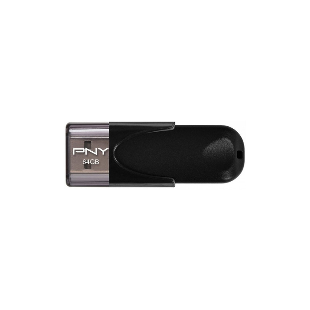 USB флеш накопичувач PNY flash 64GB Attache4 Black USB 2.0 (FD64GATT4-EF) - зображення 1