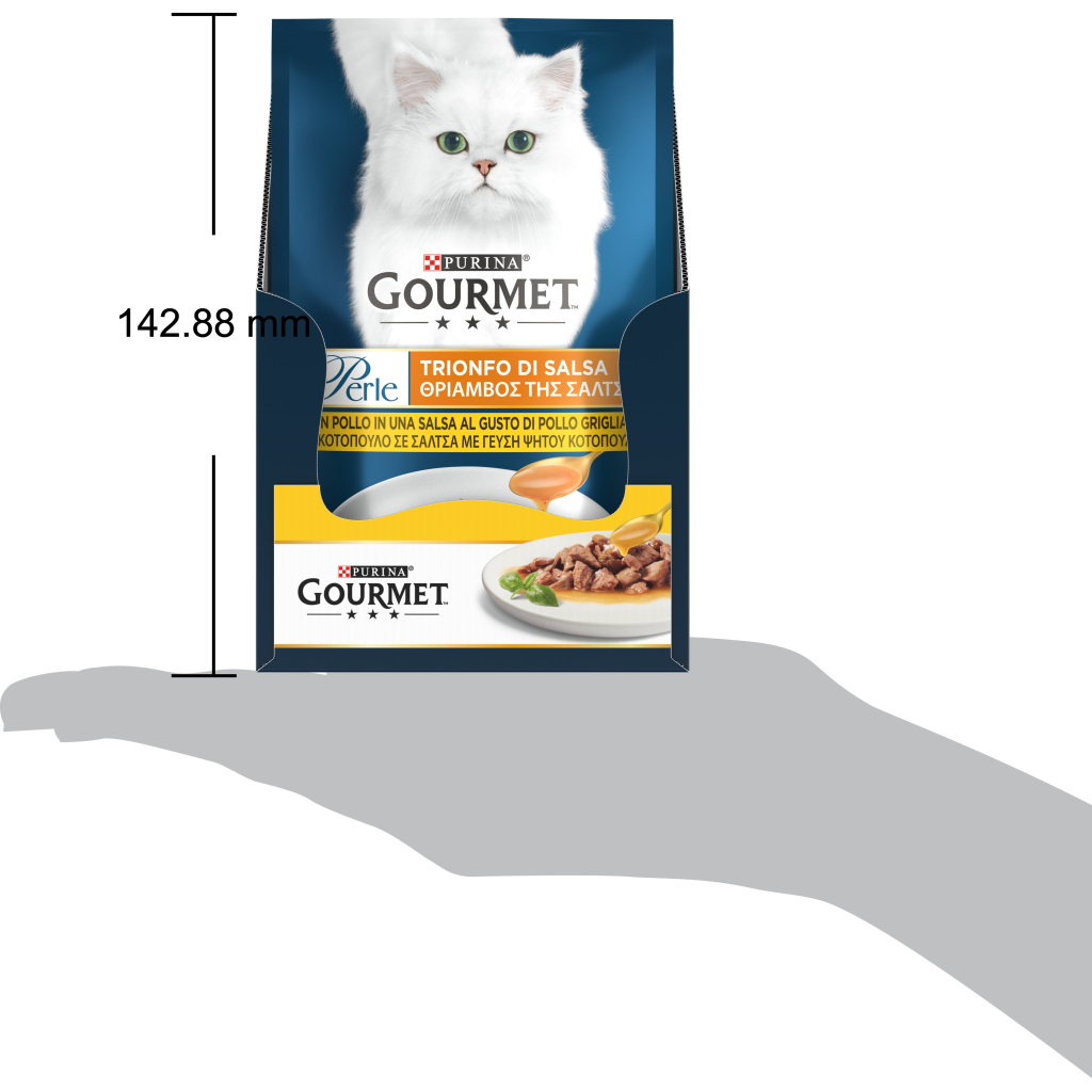 Вологий корм для кішок Purina Gourmet Perle Duo з куркою та яловичиною міні філе в підливці 85 г (8445291188266) - зображення 3