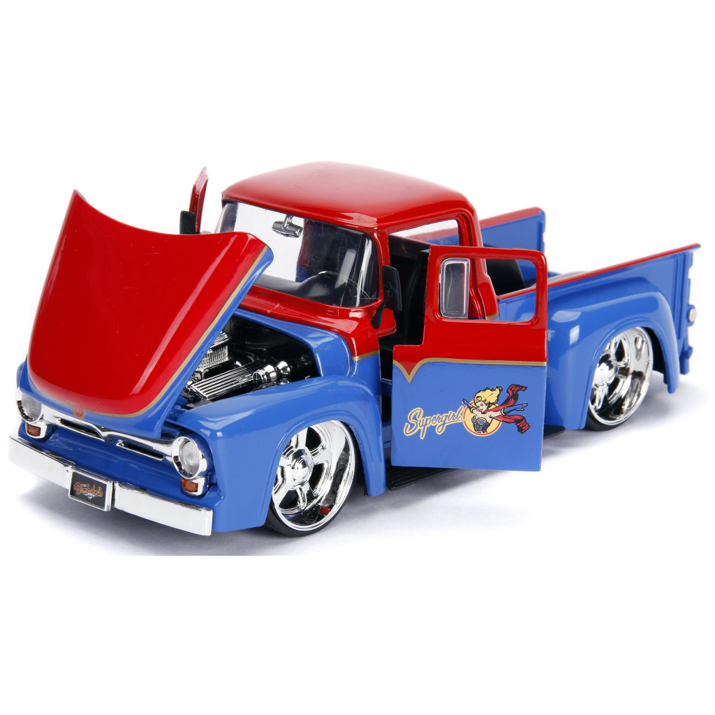 Машина Jada металева Комікси DC Супердівчина Форд F-100 1956 з фігуркою 1:24 (253255008) - зображення 8