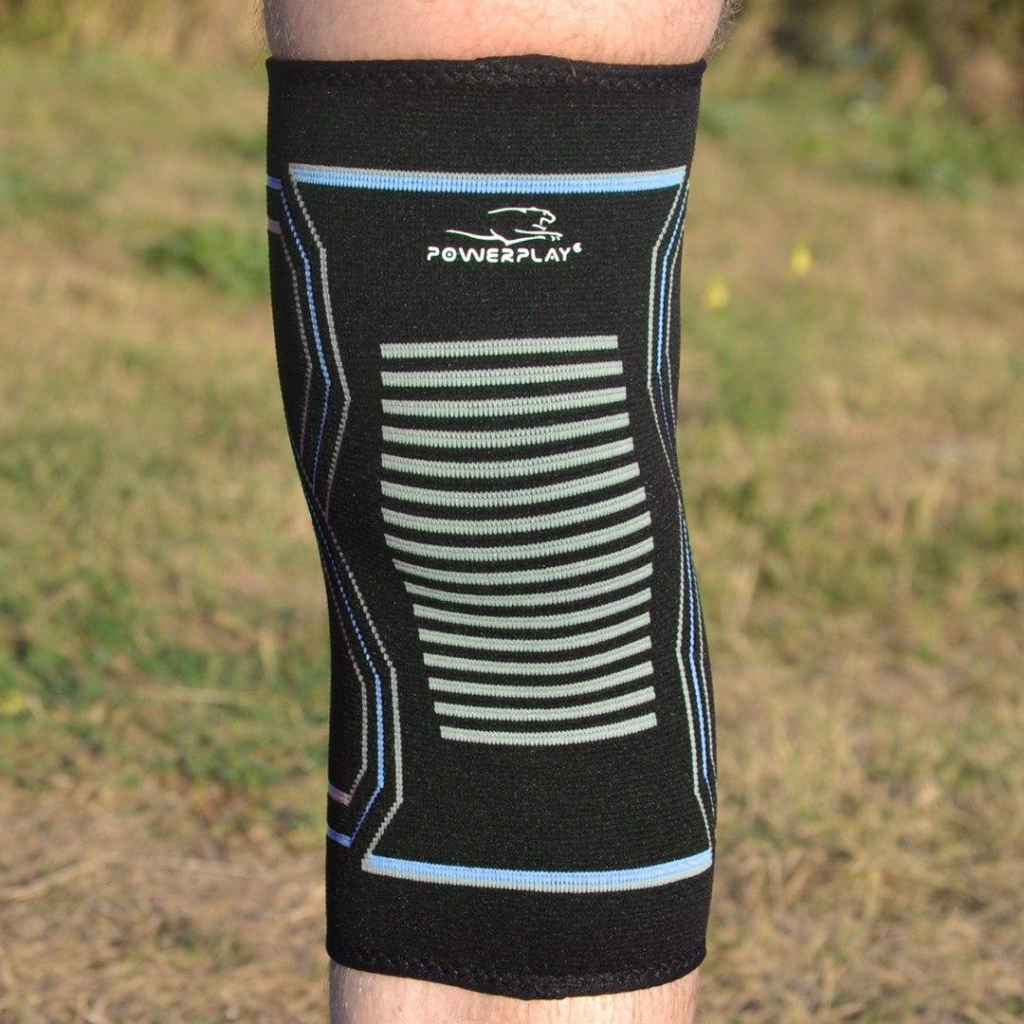 Фіксатор коліна PowerPlay PP-4099 Knee SupportЧорно/Сині S/M (PP_4099_S/M_Bl/Blue) - зображення 7