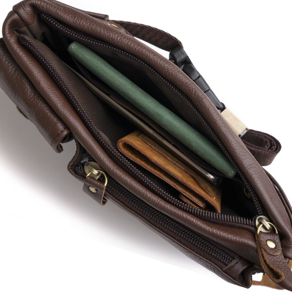 Сумка Vintage Поясна чоловіча Коричнева (14747) - зображення 10