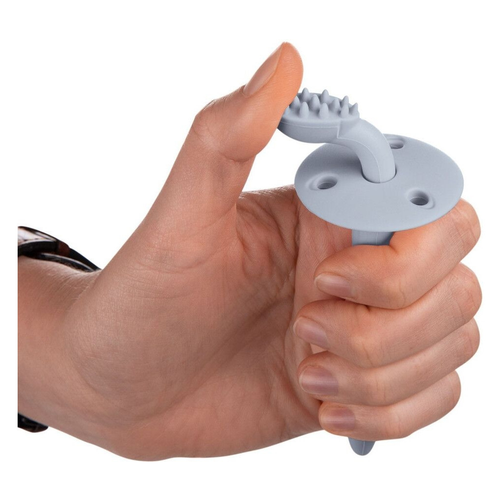 Дитяча зубна щітка Canpol babies з обмежувачем - блакитна (51/500_blu) - изображение 2