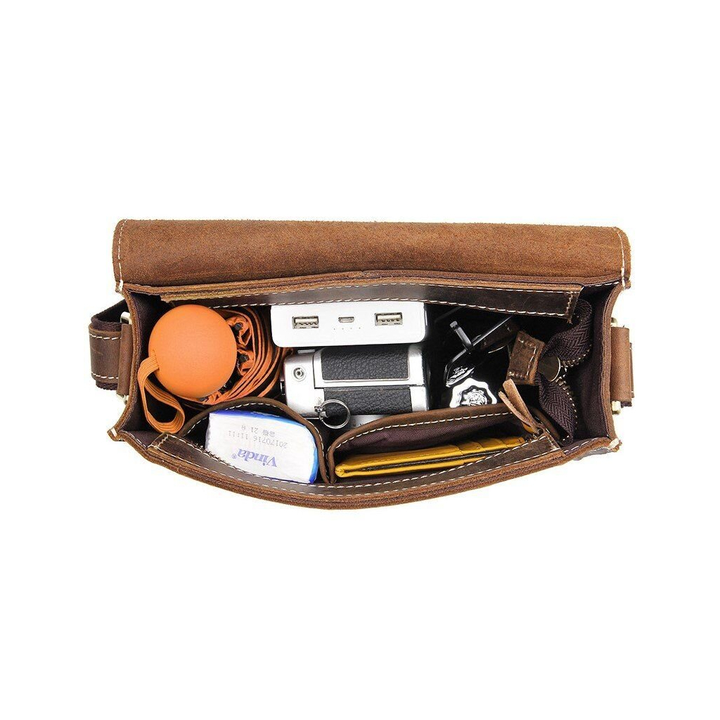 Сумка Vintage Чоловіча у вінтажній шкірі Коричнева (14980) - зображення 9