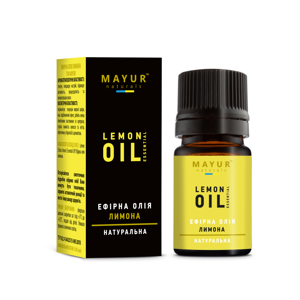 Ефірна олія Mayur Лимона 5 мл (4820189561514) - изображение 1