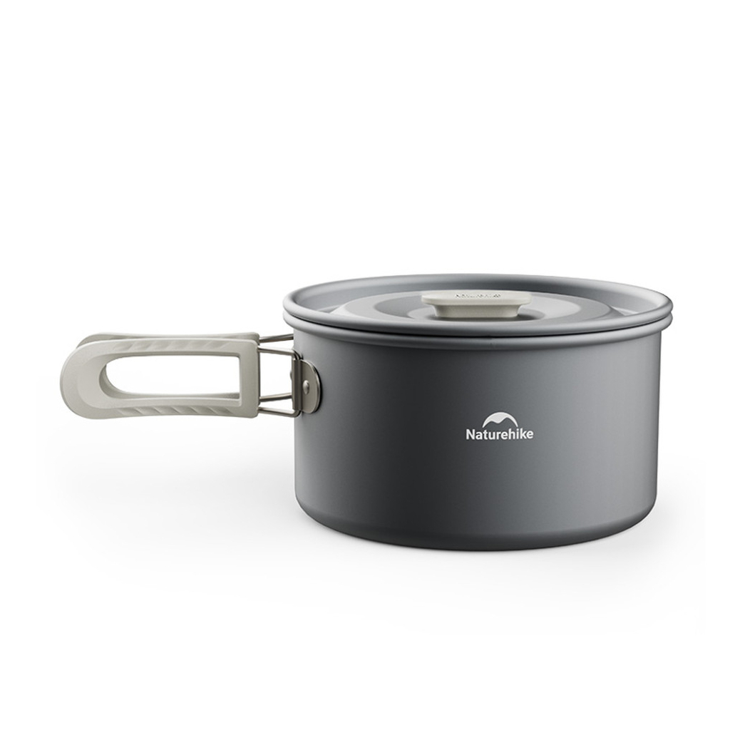 Набір туристичного посуду Naturehike CNK2450CF010, 2 каструлі 1л, 1.7л, сковорідка (6976507663335) - зображення 5