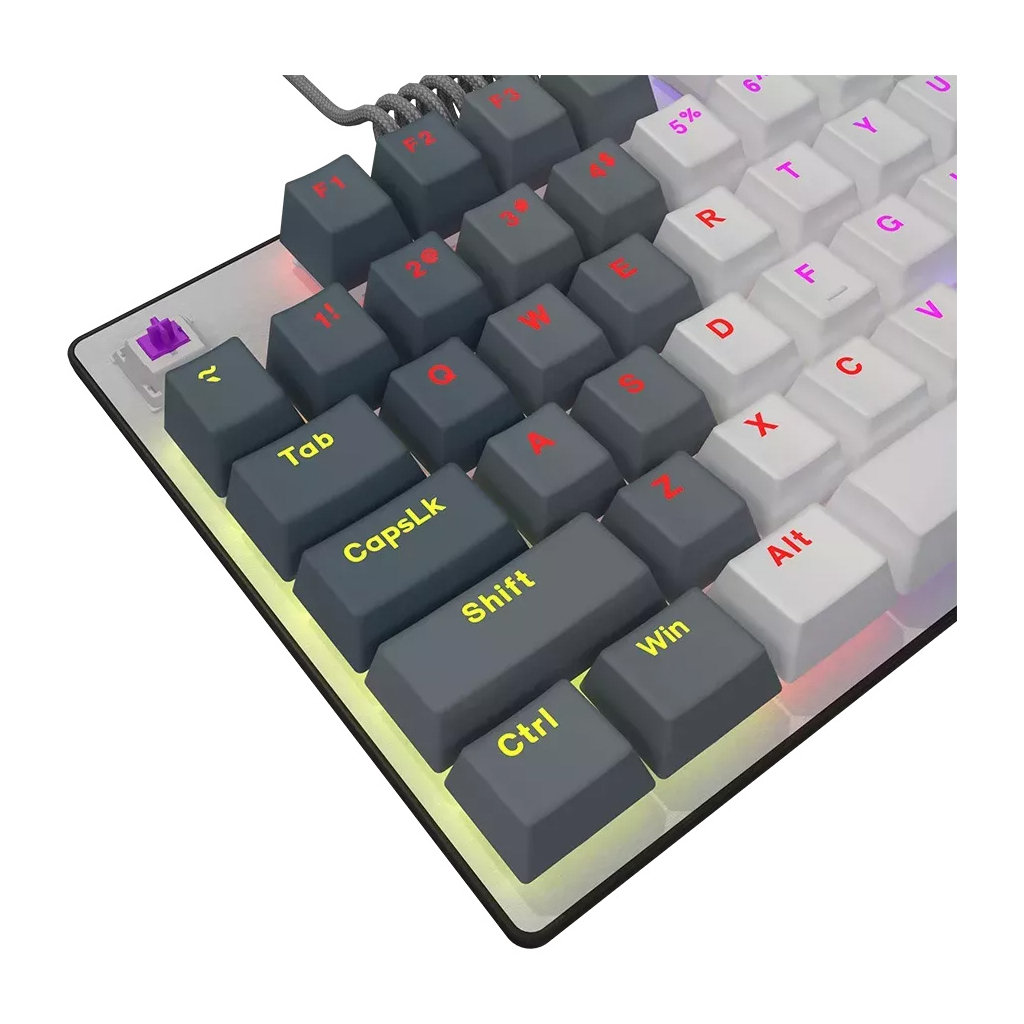 Клавіатура Lorgar Azar 514TKL RGB Mechanical USB UA White/Grey (LRG-GK514TKL-WH-UA) - изображение 4