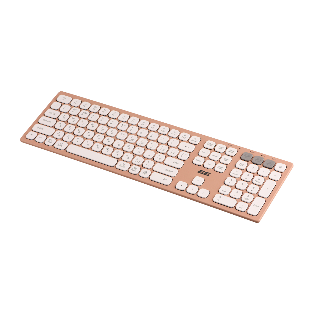 Клавіатура 2E KS270 109key Wireless UA Rose/White (2E-KS270WBPN_UA) - зображення 6