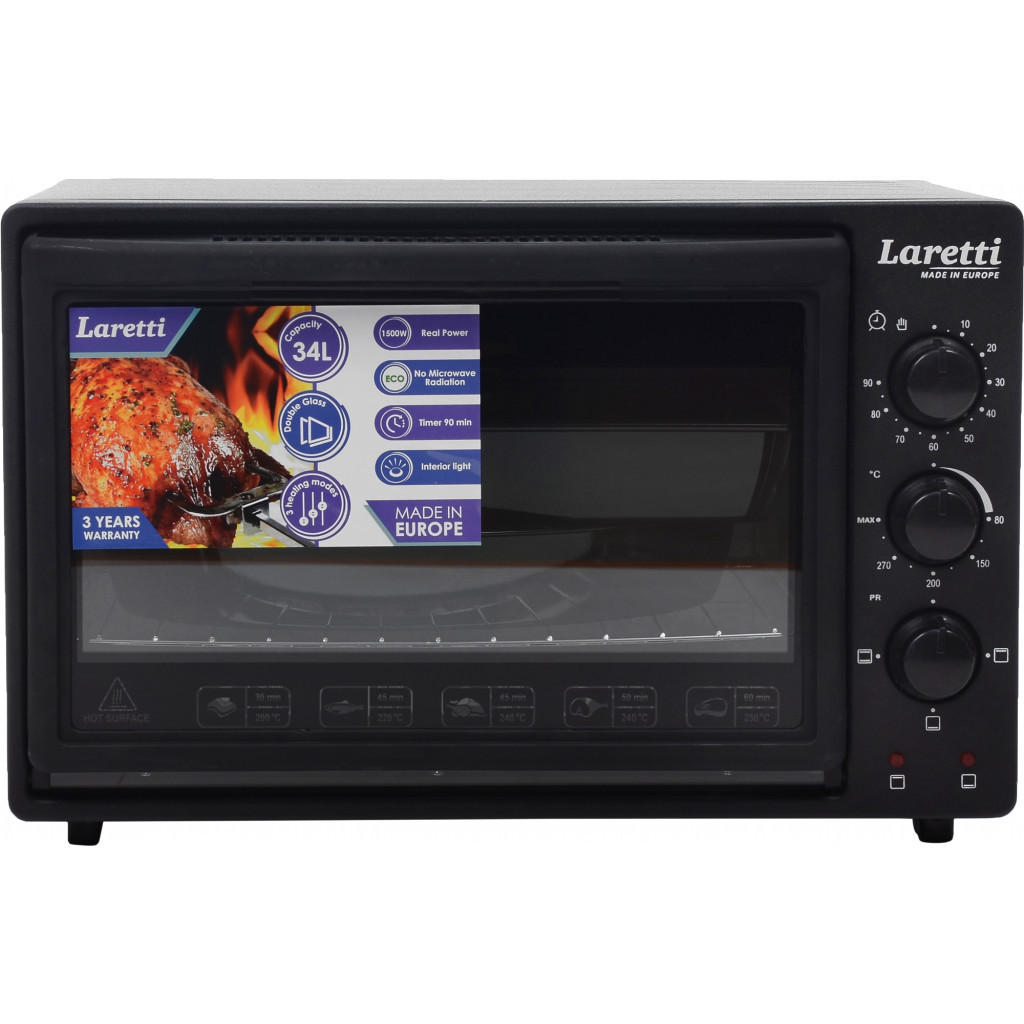 Електропіч Laretti LR-EC3403 Black - зображення 1