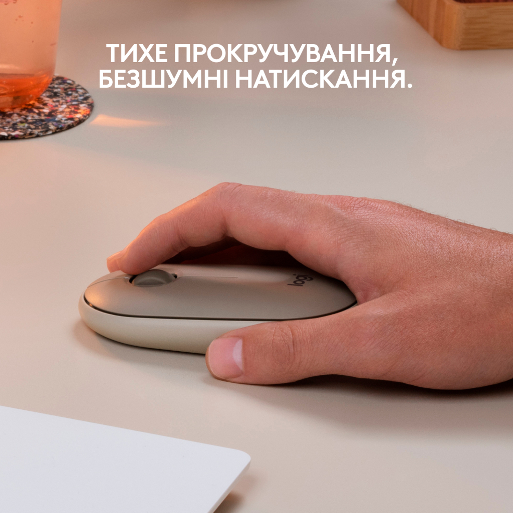 Мишка Logitech M350 Wireless Sand (910-006751) - зображення 3