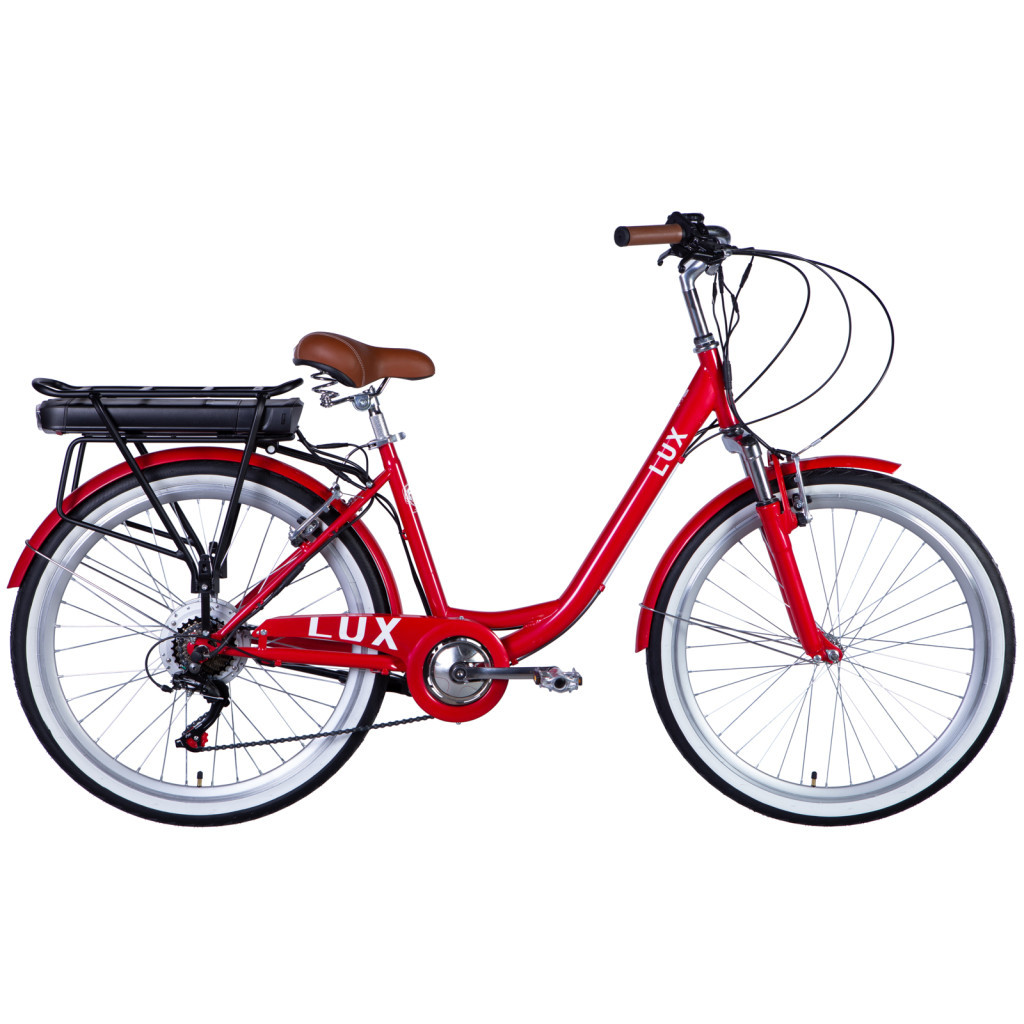 Електровелосипед Dorozhnik eLUX AM 26" 17" 36B 12.5А*г St 2024 Червоний (ELB-D-26-169) - зображення 1