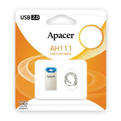 USB флеш накопичувач Apacer 16GB AH111 Blue RP USB2.0 (AP16GAH111U-1) - зображення 5