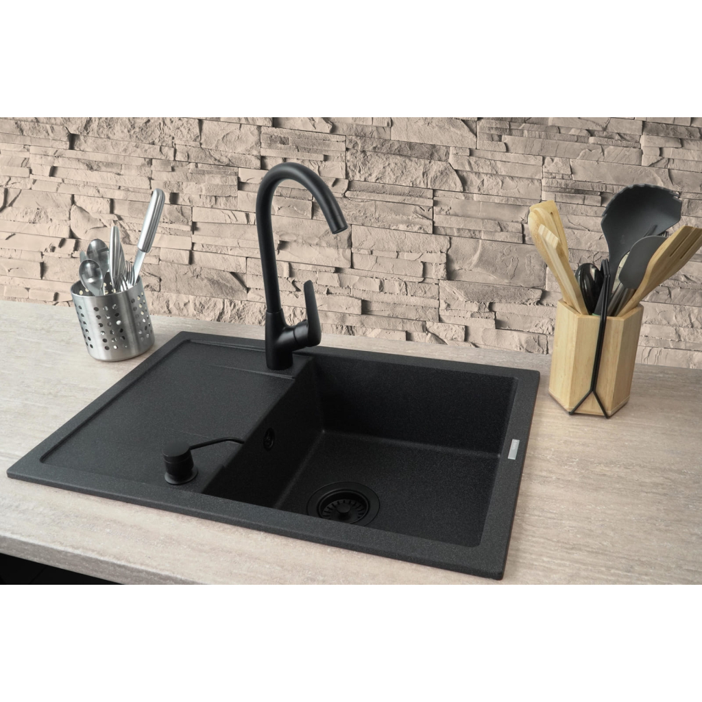 Мийка кухонна Deante Corio ZRC_G113 + зміш. BMO_N62M + дозатор ZZZ_B00D (ZRCC2113) - зображення 2