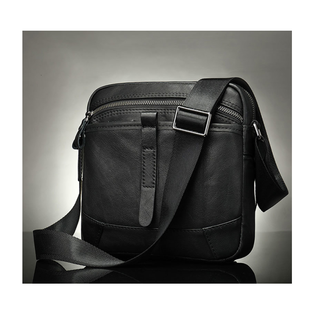 Сумка Vintage Через плече зі шкіри Чорна (20034) - зображення 11