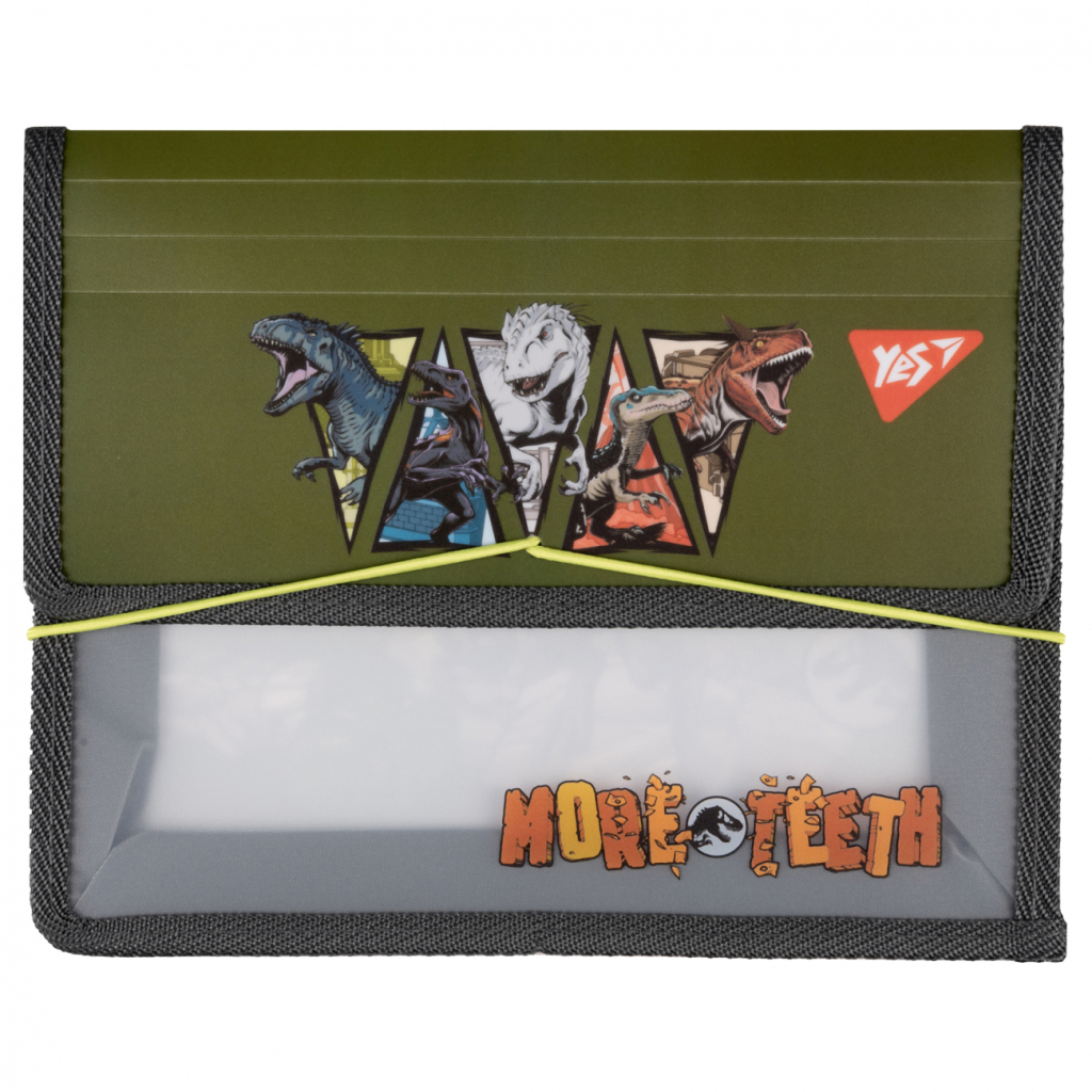 Папка для зошитів Yes пластикова на резинці Jurassic World хакі B5 (492213) - зображення 1