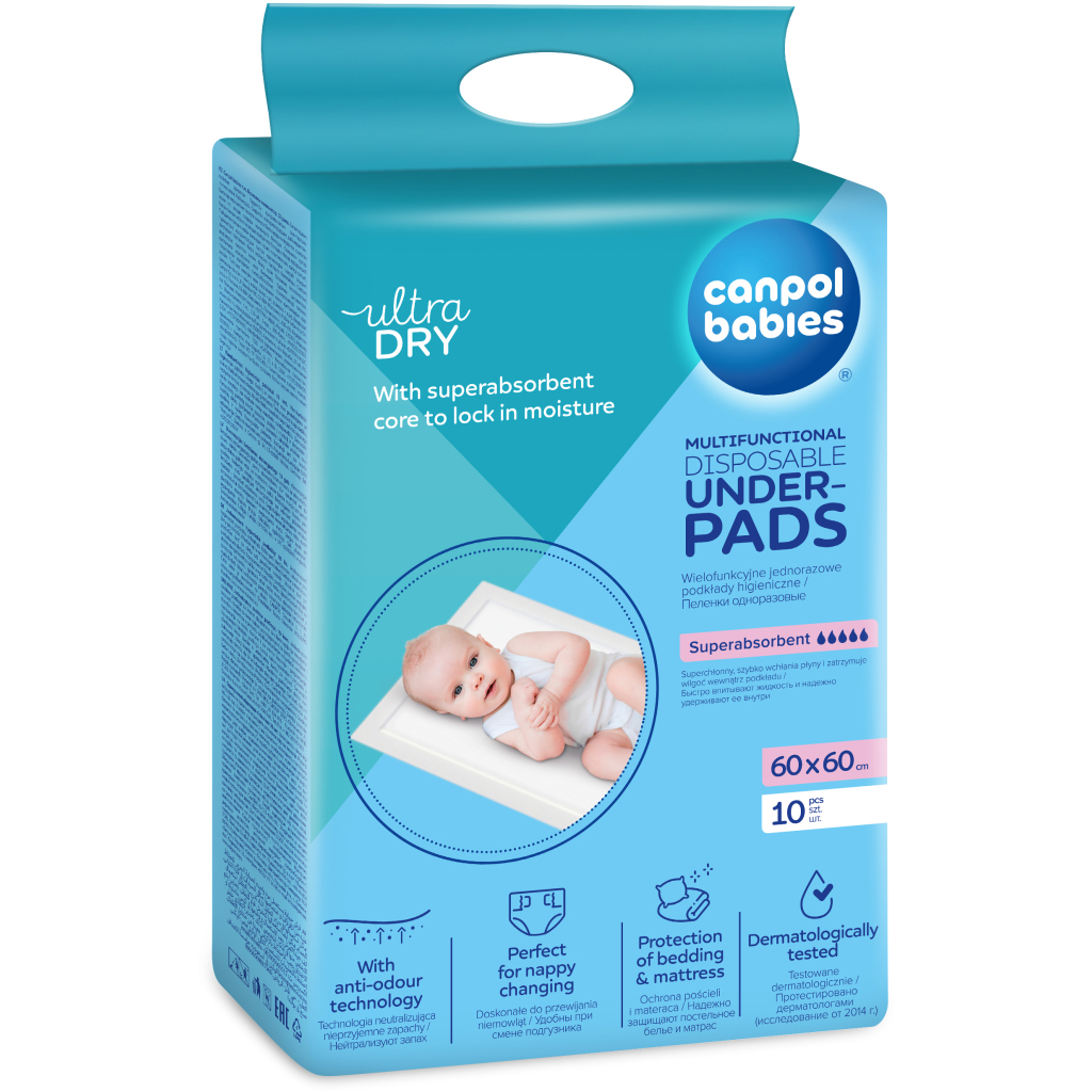 Пелюшки для малюків Canpol babies 60х60 см 10 шт (78/006) - зображення 2