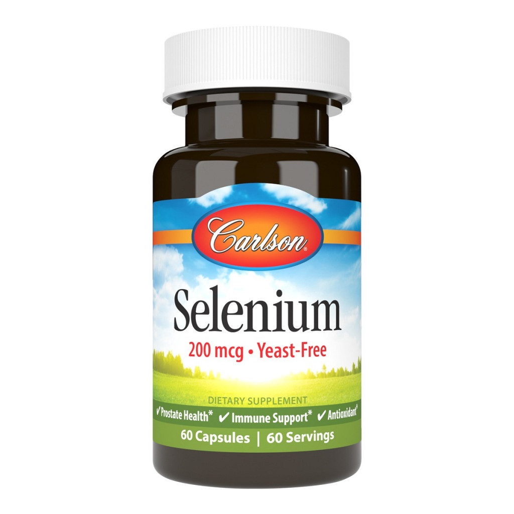 Мінерали Carlson Селен, 200 мкг, Selenium, 60 капсул (CL05280) - зображення 1
