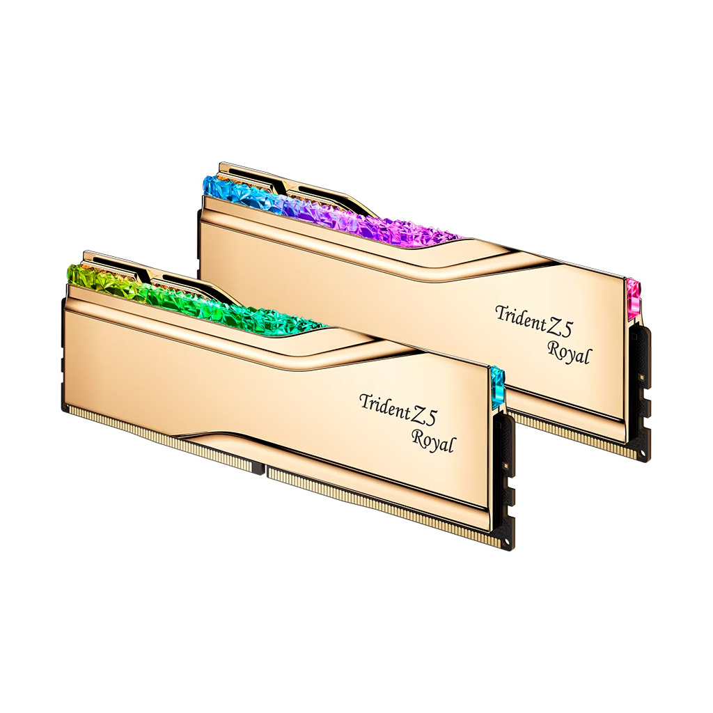 Модуль пам'яті для комп'ютера DDR5 32GB (2x16GB) 7200 MHz Trident Z5 Royal Gold G.Skill (F5-7200J3445G16GX2-TR5G) - зображення 1