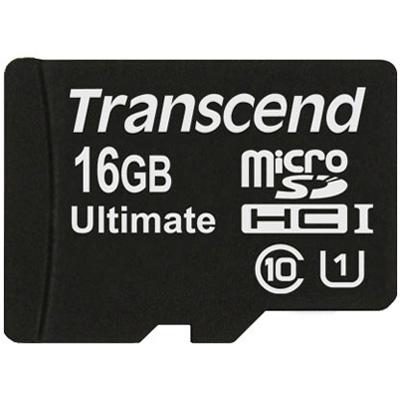 Карта пам'яті Transcend 16Gb microSDHC Class 10 UHS-I Ultimate 600x (TS16GUSDHC10U1) - изображение 1