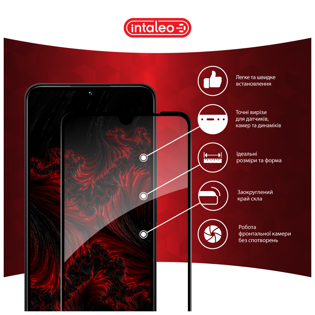 Скло захисне Intaleo Full Glue Xiaomi Redmi 14C Black (1283126598722) - зображення 3