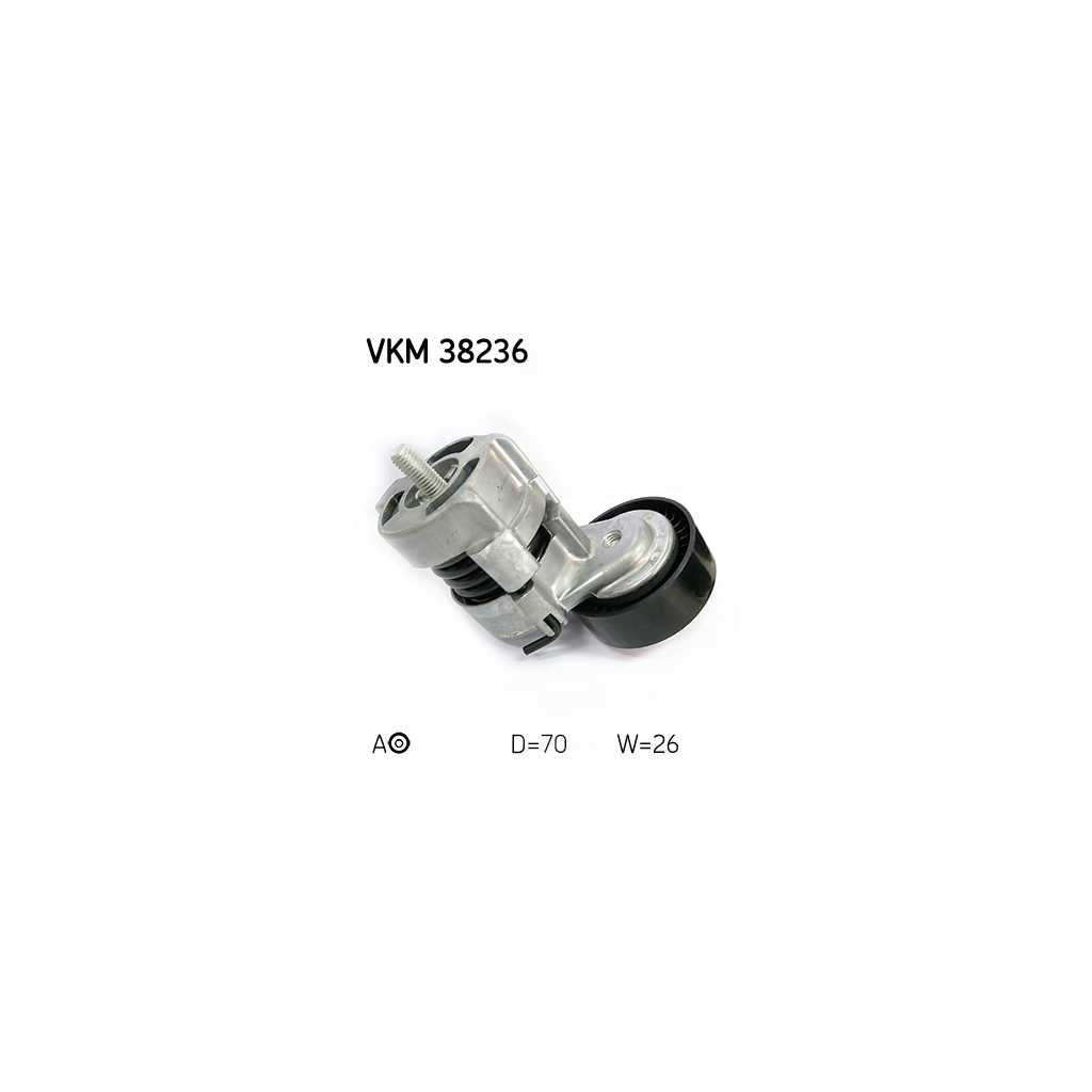 Натягувач ременя з роликом SKF VKM 38236 - зображення 2