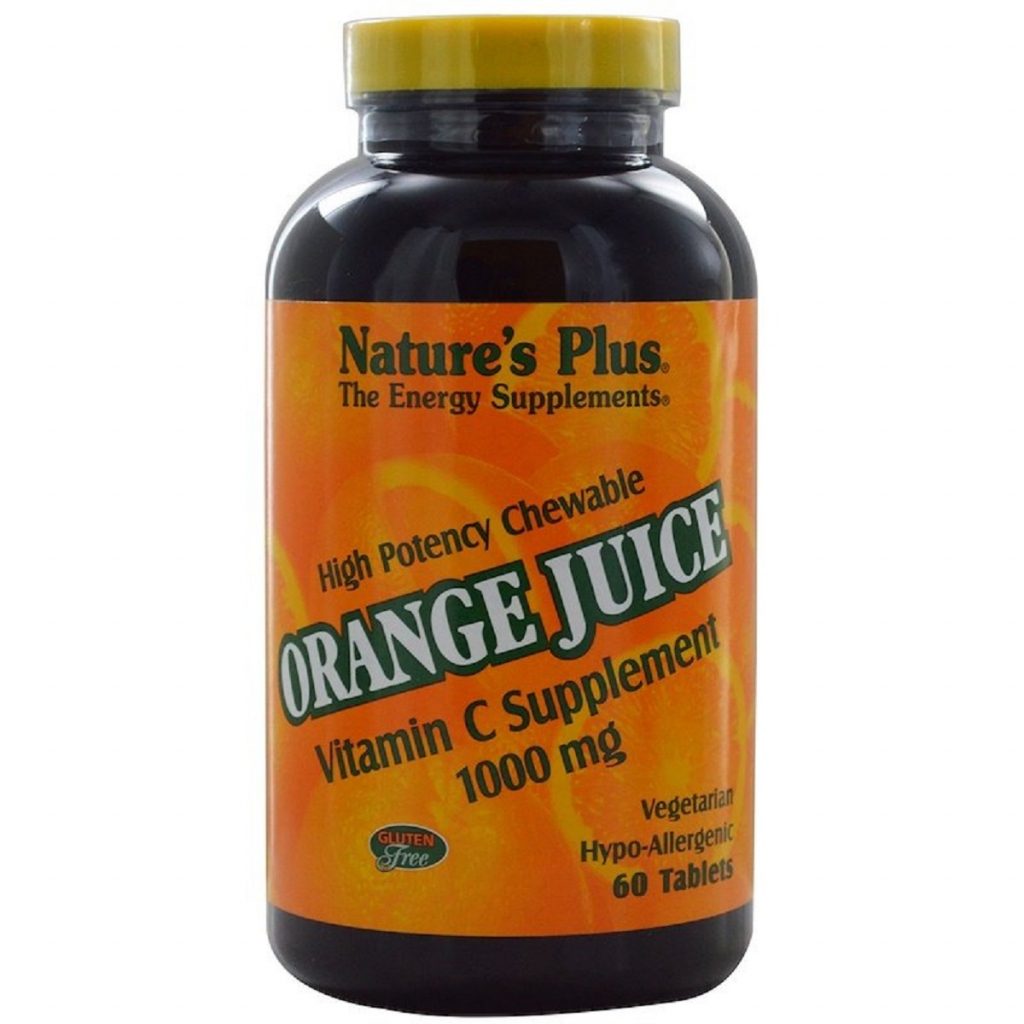 Вітамін Natures Plus Вітамін С, Orange Juice Vitamin C, 1000 мг, Nature's Plus, 6 (NTP2468) - зображення 1