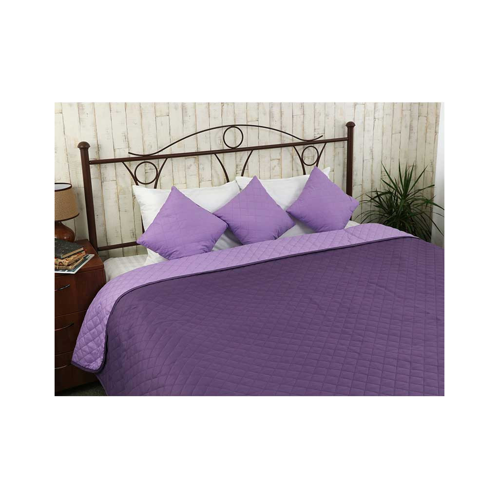 Покривало Руно двостороннє Violet фіолетове 212х240 см (329.52У_Violet ромб) - зображення 1