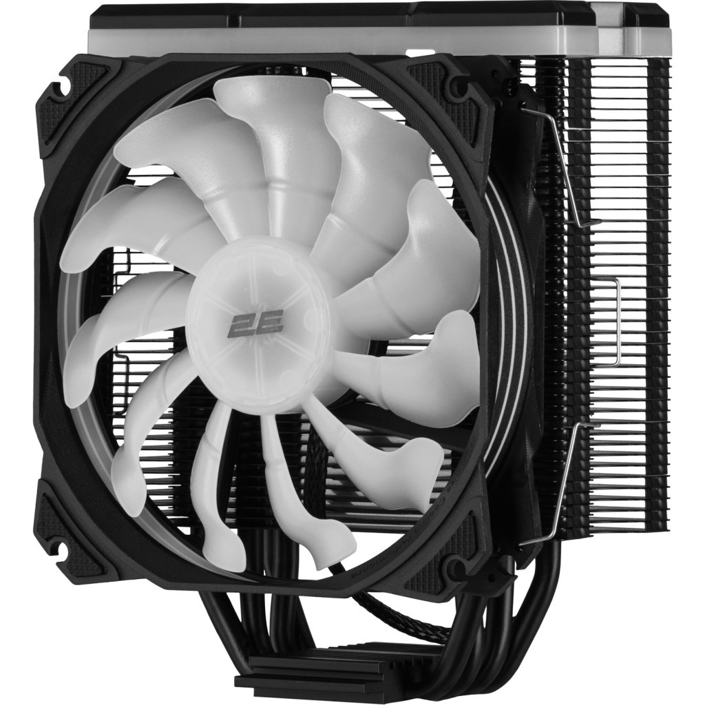 Кулер до процесора 2E Gaming Air Cool AC120D4TC-ARGB, LGA1700, 1366, 1200, 115X, AM5, AM4, AM3, AM3+, AM2, AM2+, FM2, (2E-AC120D4TC-ARGB) - зображення 1