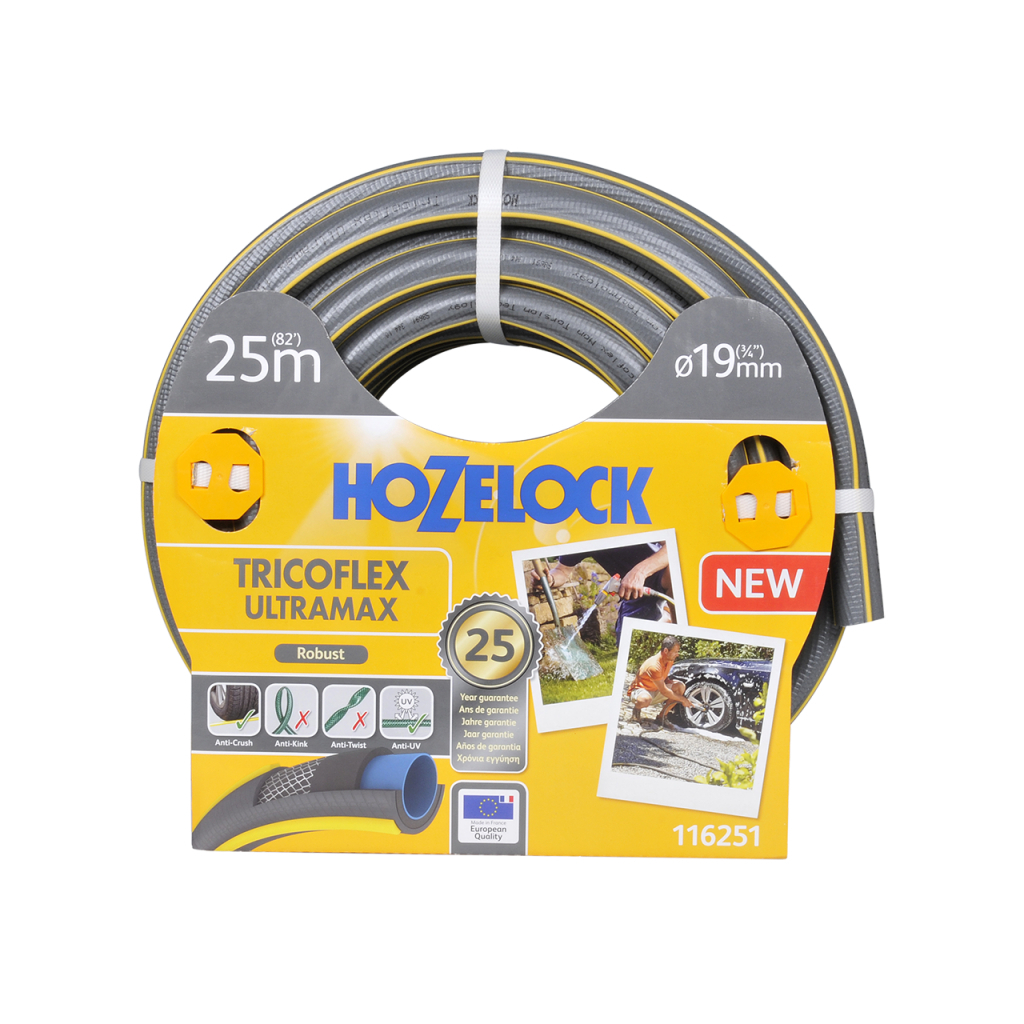 Шланг для поливу HoZelock d19мм 25м Tricoflex Ultraмax 116251 (7058) - изображение 1