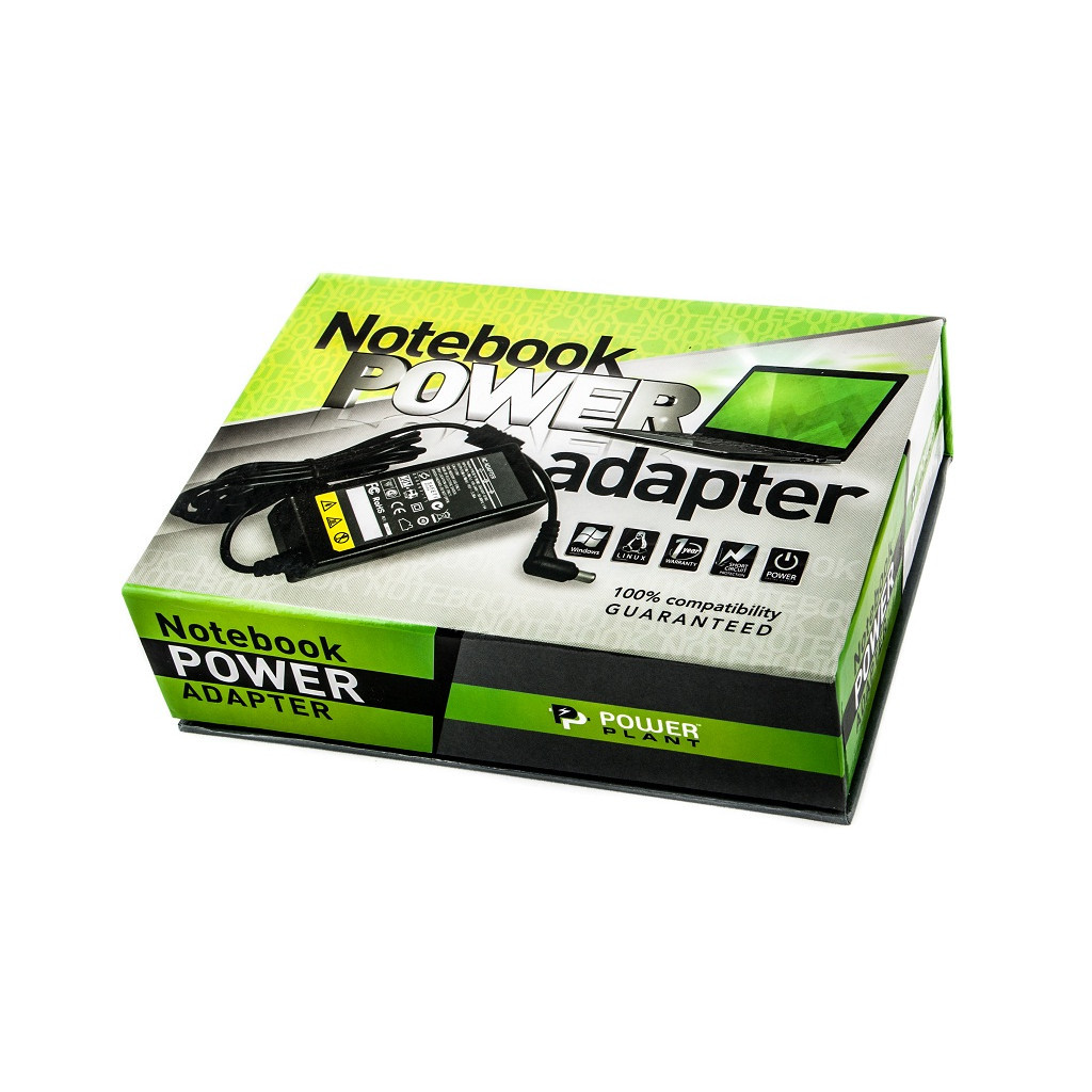Блок живлення до ноутбуку PowerPlant HP 220V, 90W: 19.5V, 4.62A (4.5*3.0) (HP90G4530) - зображення 2
