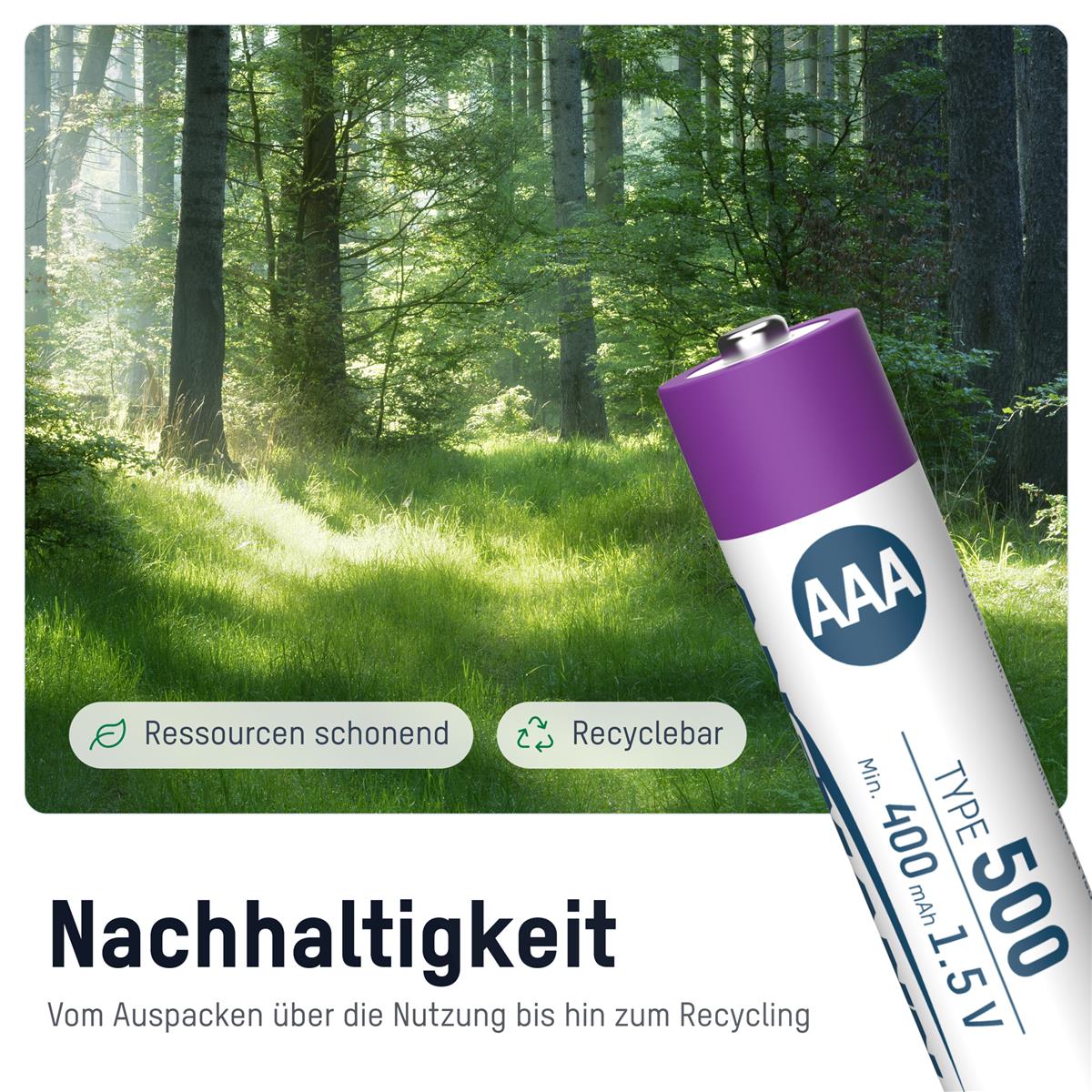 Акумулятори Ansmann AAA/HR03 Li-Ion 500 mAh BL 4 шт - изображение 7