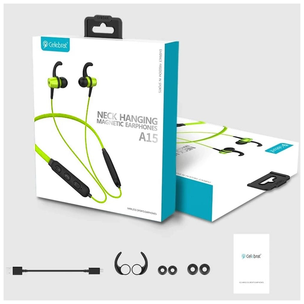 Навушники Celebrat A15 Green (1006647) - зображення 5