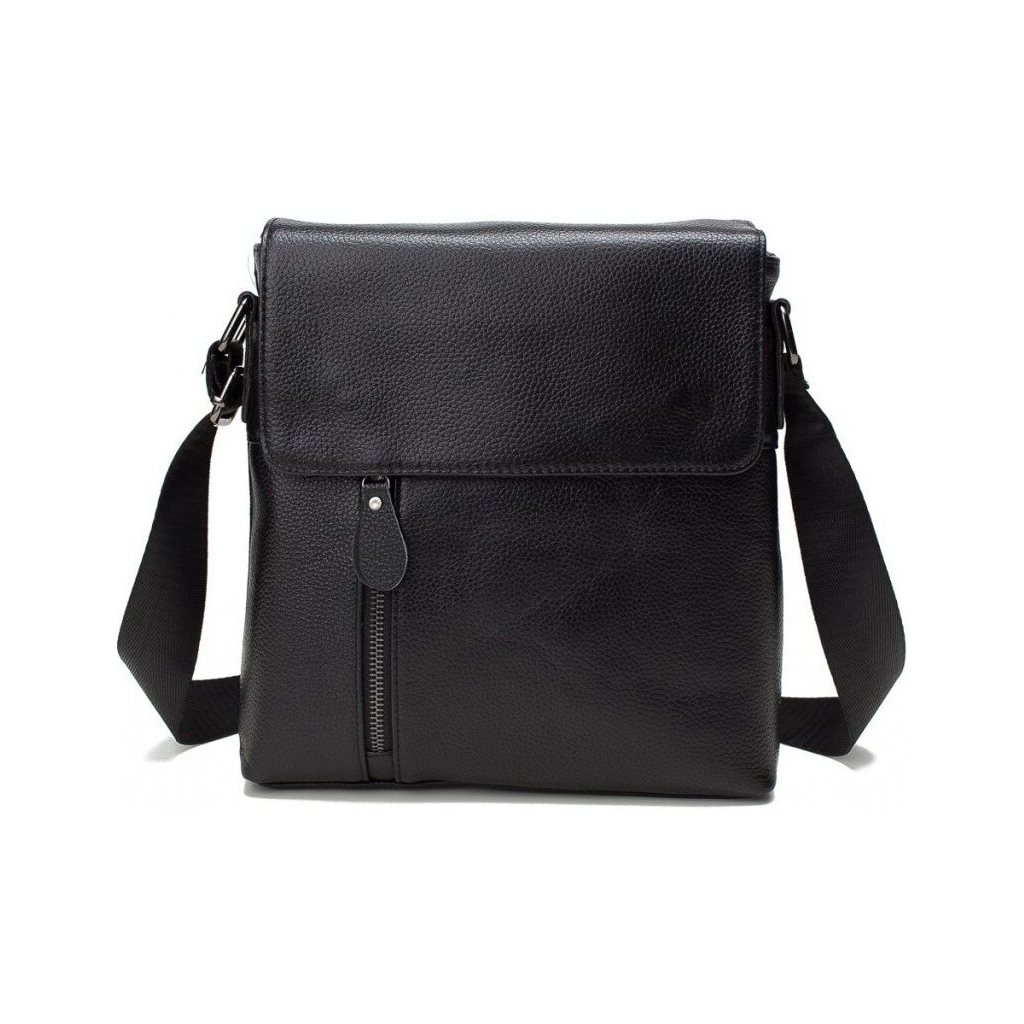 Сумка Vintage Месенджер шкіряна Чорна (14576) - зображення 3