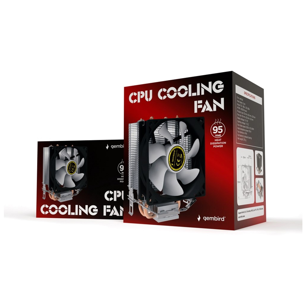Кулер до процесора Gembird CPU-HURACAN-X60 - зображення 7