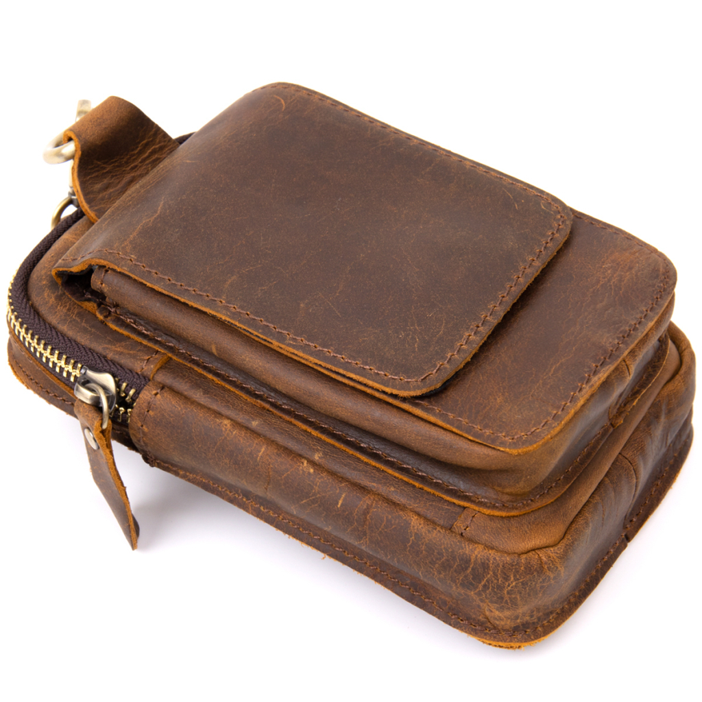 Сумка Vintage На пояс Коричнева (20419) - зображення 5