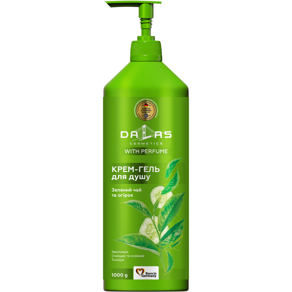 Гель для душу Dalas Cosmetics Зелений чай та огірок 1000 г (4260637722607) - зображення 1