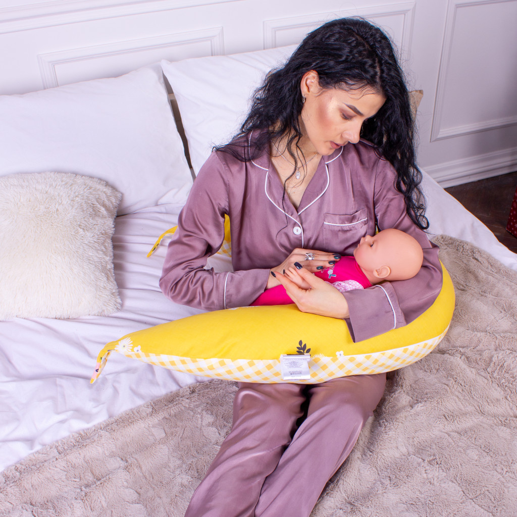 Подушка MirSon для вагітних та годування №8326 Print Line 17-0428 Indian summer Бязь 30х170х20 см (2200006200512) - зображення 7