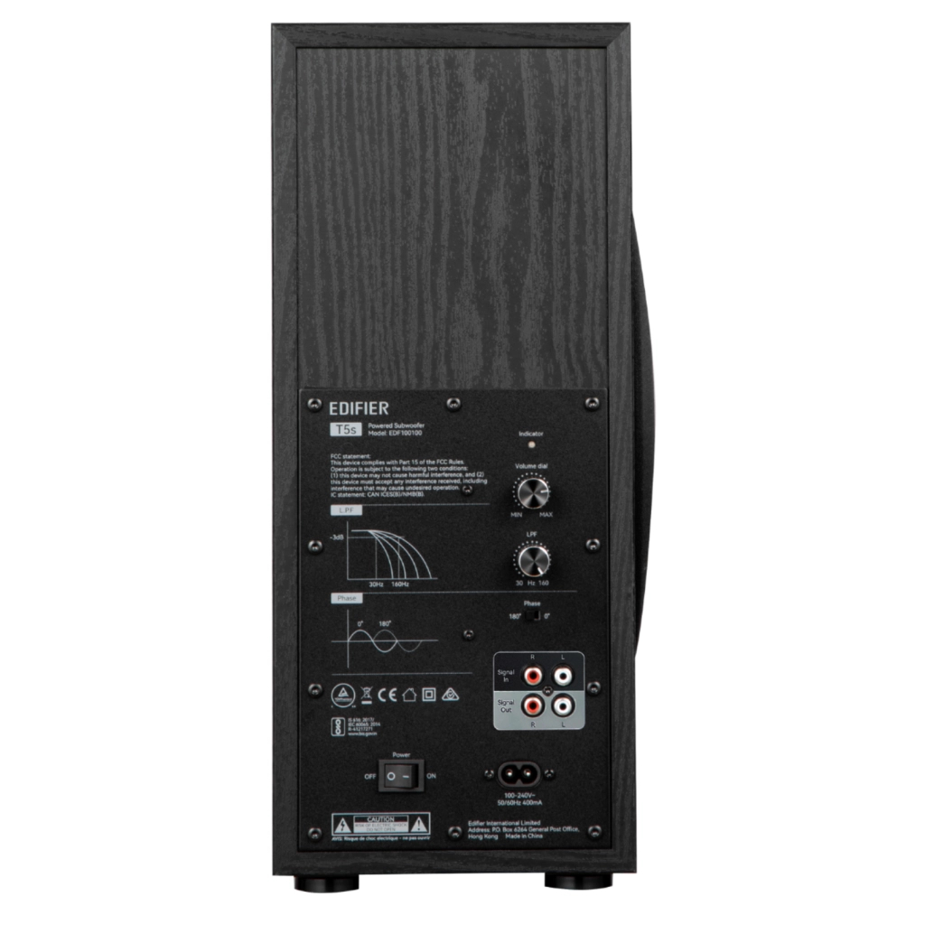 Домашній сабвуфер Edifier T5s Subwoofer Black (T5sblack) - picture 4