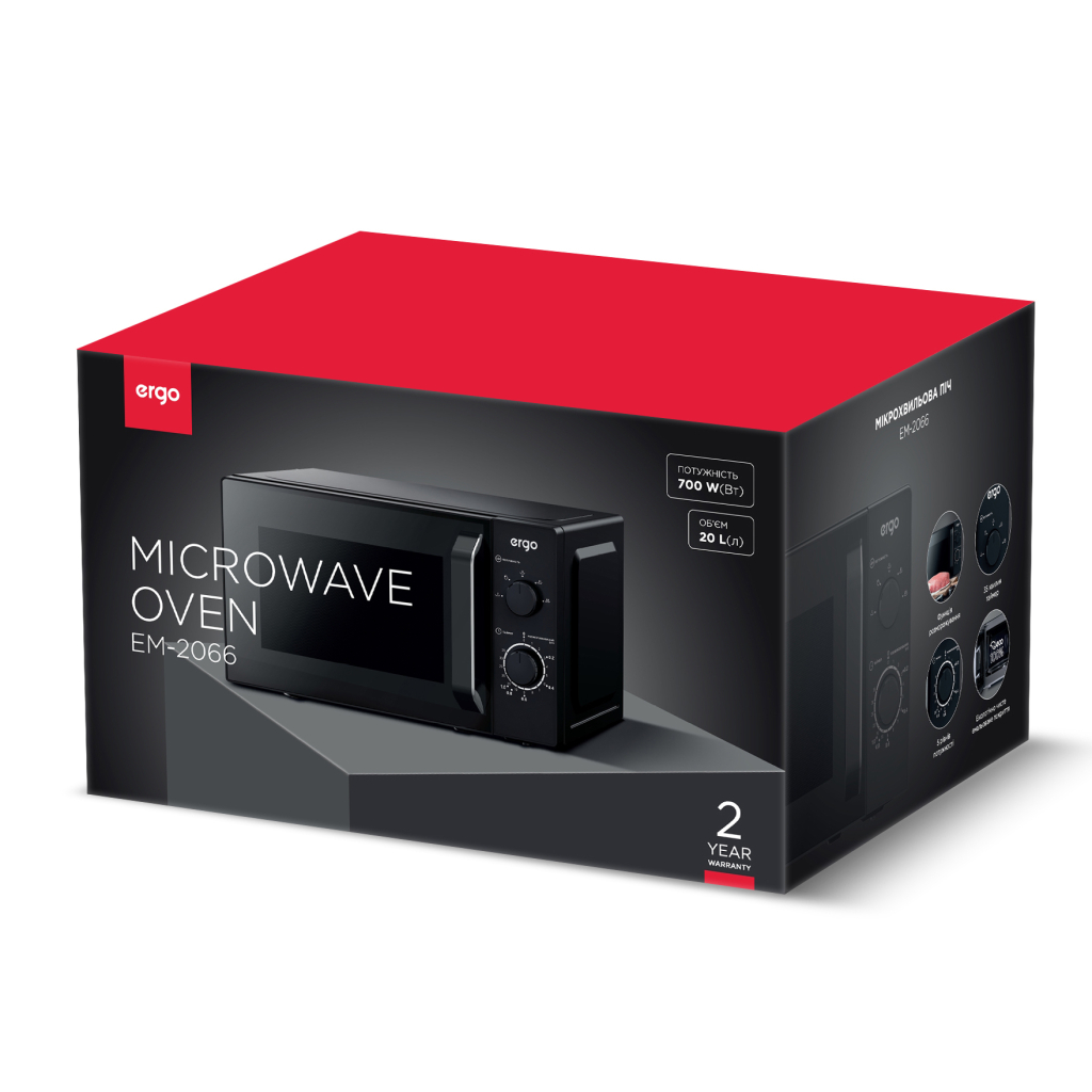 Мікрохвильова піч Ergo ЕМ-2066 - зображення 9