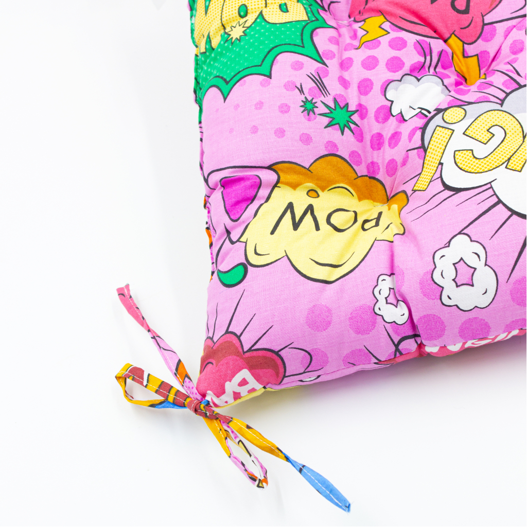 Подушка на стілець MirSon Бязь 17-0512 Bombs pink 40х40 см (2200006185581) - зображення 3