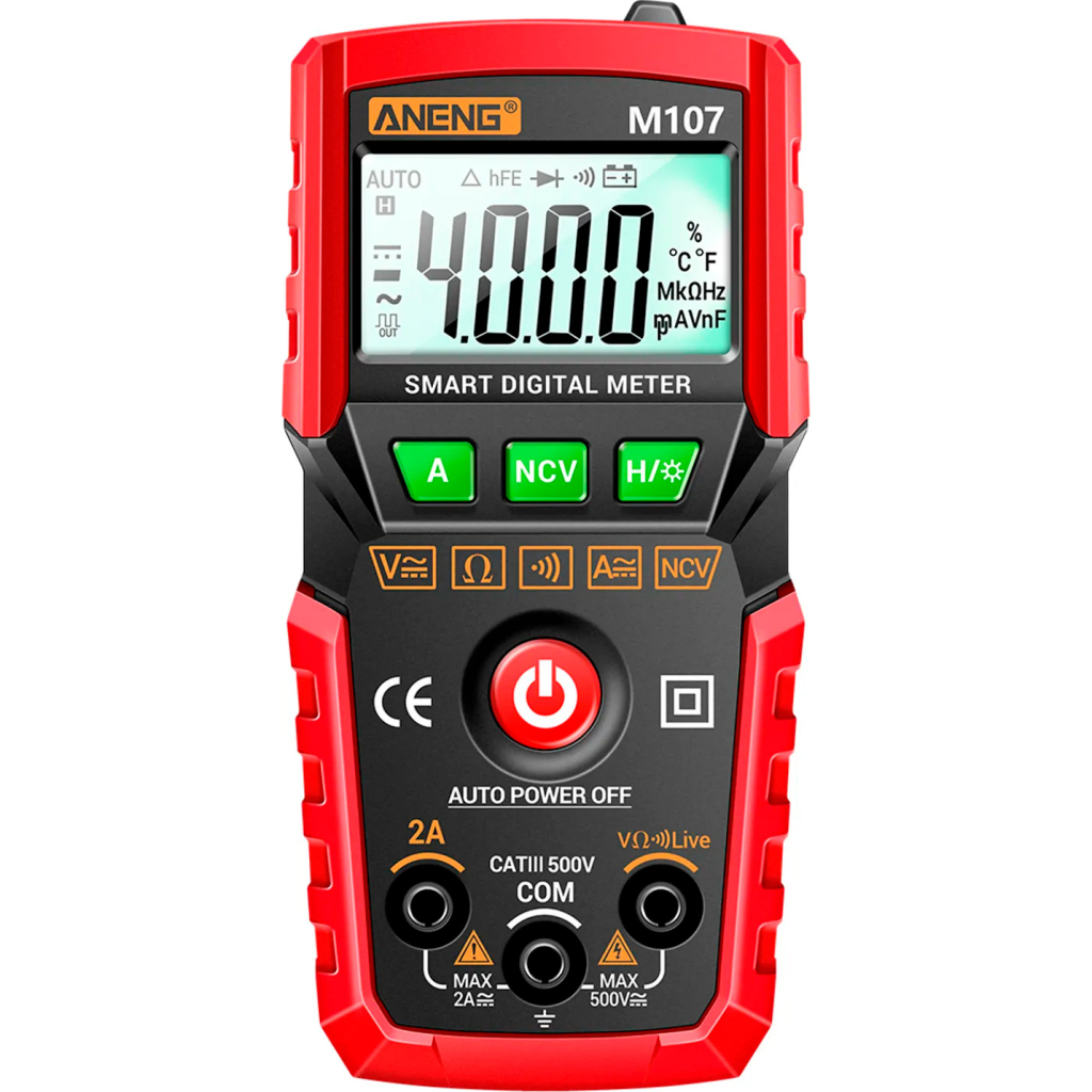 Цифровий мультиметр ANENG M107, V, A, R, C, T (M107) - зображення 1