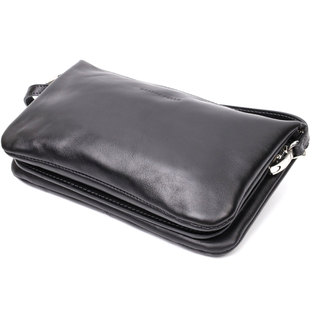 Сумка Grande Pelle З натуральної шкіри Чорна (11657) - зображення 6