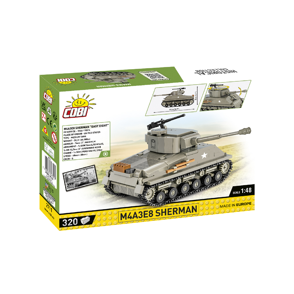Конструктор Cobi Друга Світова Війна Танк M4 Шерман, 320 деталей (COBI-2711) - зображення 2