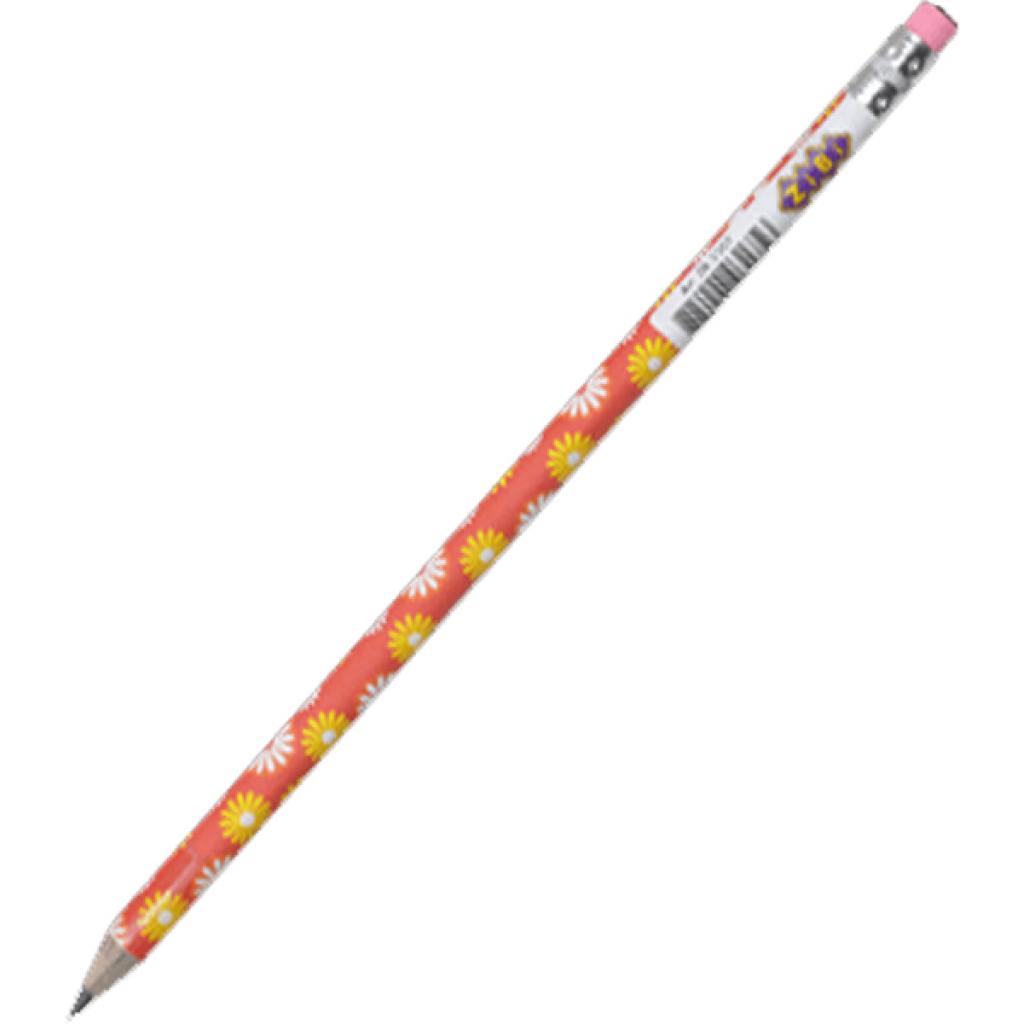 Олівець графітний ZiBi BERRIES, HB, with eraser, tube (ZB.2308) - изображение 1