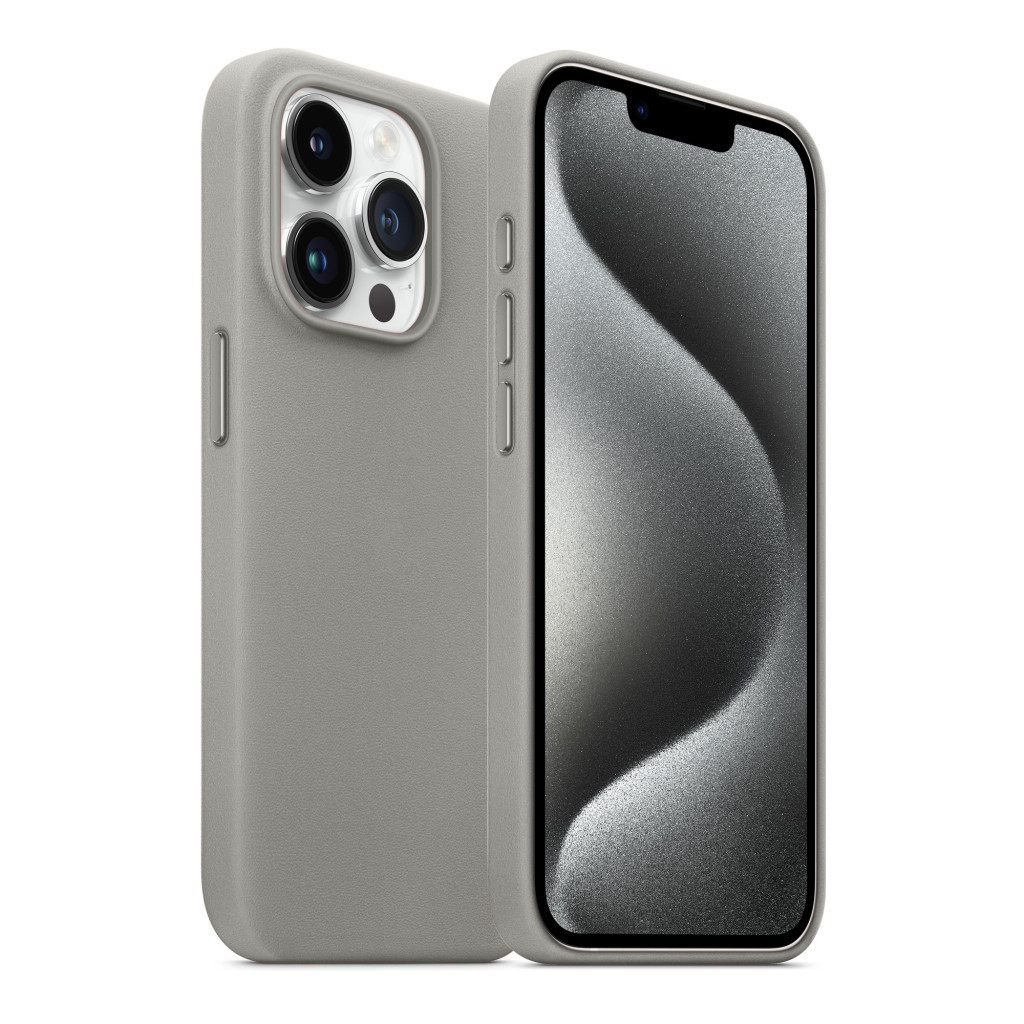 Чохол до мобільного телефона Armorstandart FAKE Leather Case Apple iPhone 15 Pro Max Grey (ARM76307) - зображення 3