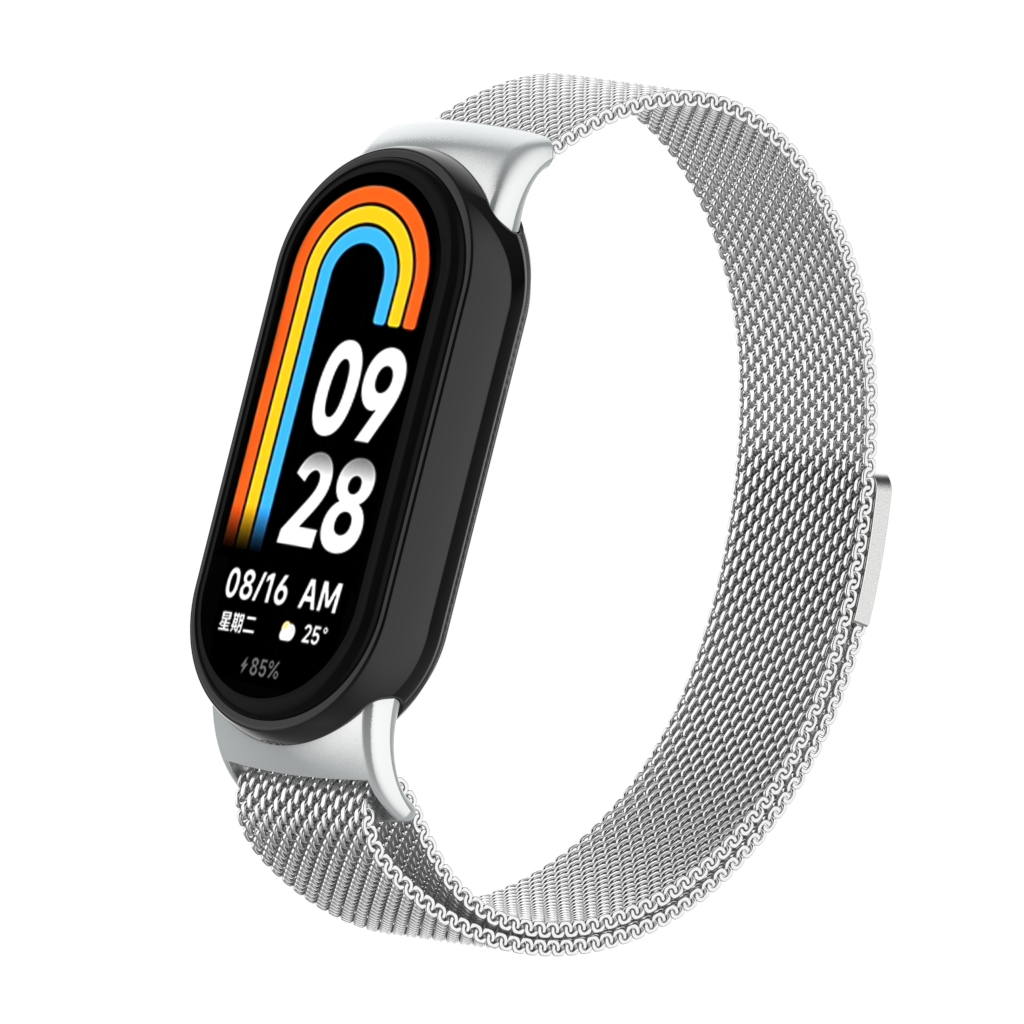 Ремінець до фітнес браслета Armorstandart Milanese Magnetic для Xiaomi Smart Band 10/9/8 Silver (ARM86892) - зображення 1