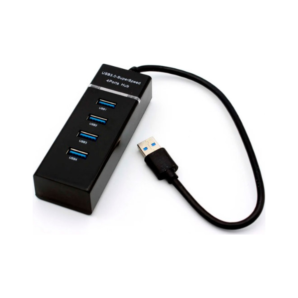 Концентратор Voltronic USB 3.0 to 4xUSB black (NX-UH-303B) - зображення 1