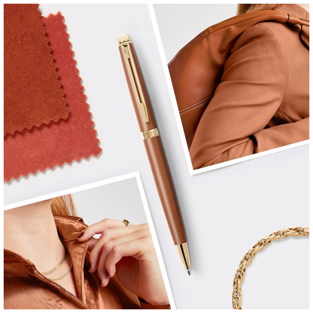 Ручка кулькова Waterman HEMISPHERE Metallic Copper Red GT BP (22 092) - изображение 5