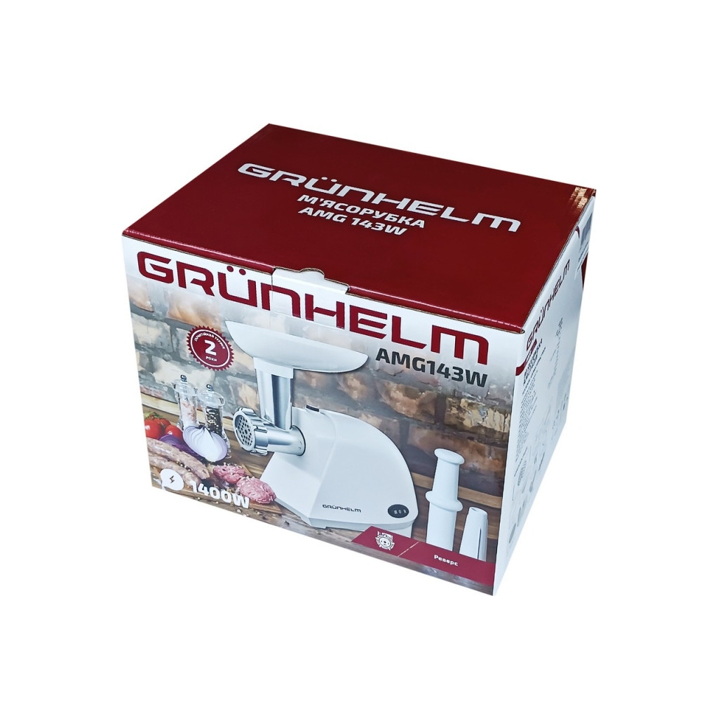М'ясорубка Grunhelm AMG143W - зображення 4