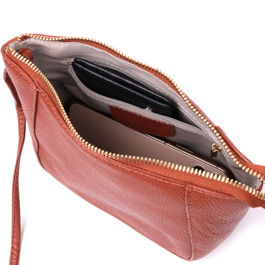 Сумка Vintage Жіноча через плече з натуральної шкіри Коричнева (22300) - зображення 7