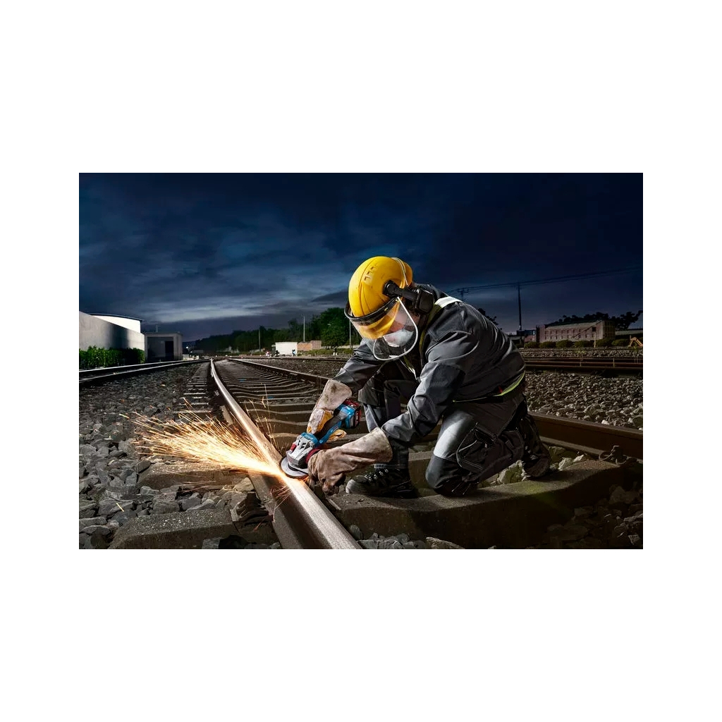 Шліфувальна машина Bosch GWS 18V-11S 125мм, 18В, 1x5Ah, 0-9000об/хв, 1.7кг, кейс (0.601.9N4.003) - зображення 3